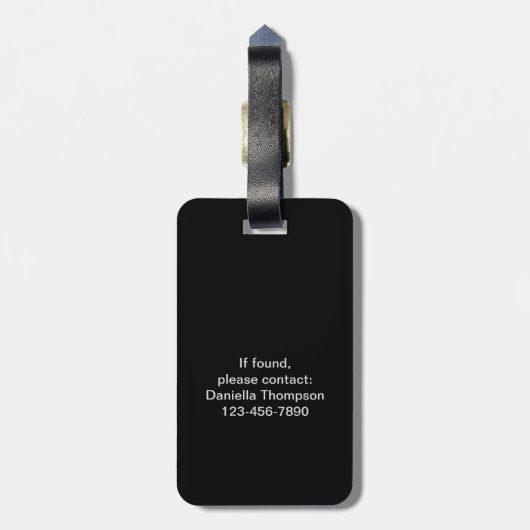 シックモダンスノーレオパード印刷パターン旅行 ラゲッジタグ (裏面縦)