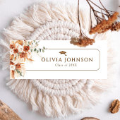 シックモダンスミニマルクリプト卒業コールカード スキニー名刺