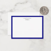 シックモダンスモールネイビーブルー対応 ノートカード (正面/裏面インサイチュ)