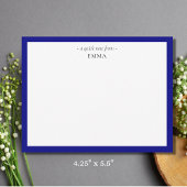 シックモダンスモールネイビーブルー対応 ノートカード