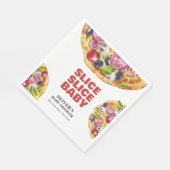 シックモダンスライスイタリアンピザ赤ちゃんシャワー スタンダードランチョンナプキン (角)