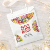 シックモダンスライスイタリアンピザ赤ちゃんシャワー フェイバーバッグ (クリップ留めされた状態)