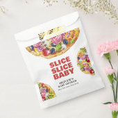 シックモダンスライスイタリアンピザ赤ちゃんシャワー フェイバーバッグ (封をした状態)