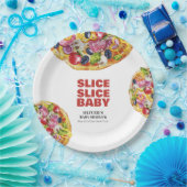 シックモダンスライスイタリアンピザ赤ちゃんシャワー ペーパープレート (パーティー)