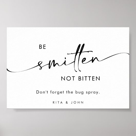 シックモダンス結婚サンスクリーンとバグスプレーサイン ポスター (正面)