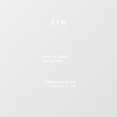 シックモダンセルフィー鏡結婚ウェルカムデカール ウィンドウサイン (シート)