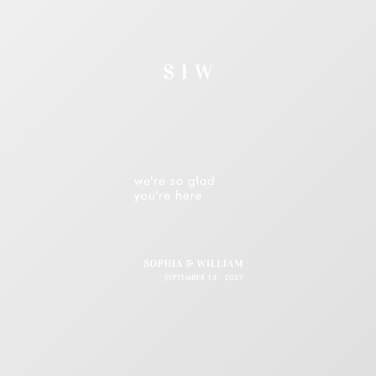 シックモダンセルフィー鏡結婚ウェルカムデカール ウィンドウサイン (シート)