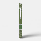 シックモダンセージグリーングリッタースパークルダイヤモンド Case-Mate iPhoneケース (裏面 / 左)