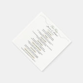 シックモダンセージグリーン金ゴールドおもしろいファクト結婚ズカワイイ スタンダードカクテルナプキン (角)