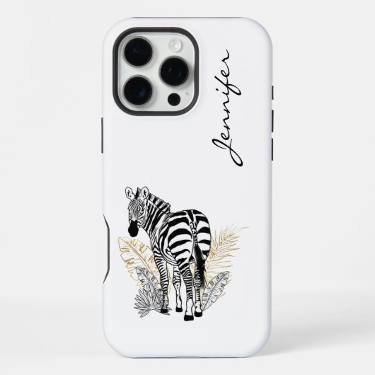 シックモダンゼブラiPhone iPhoneケース (裏面)