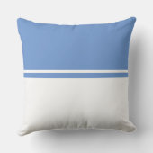 シックモダンソフトブルーホワイトファンシーカラーブロック クッション (裏面)