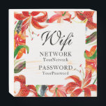 シックモダンタイガーリリーフローラWifiパスワード ウッドボックスサイン<br><div class="desc">このモダンデザインは、ピンクと白の花と水の色のかわいらし散水缶を備えている。Wifiのパーソナライズされたパスワード詳細を使用する場合は、提供された文字ボックスの文字を編集する。#wifi #internet #modern #floral #botanical #garden #gardening #restaurant #coffee #restaurantsigns #gardenshopr hador kr hador thwr khwj thwj r twj</div>