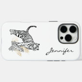 シックモダンタイガーiPhone Case-Mate iPhoneケース (裏面 (横))