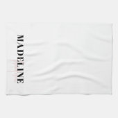 シックモダンタイポグラフィスクリプトライトピンクフェミニン色 キッチンタオル (横)