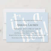 シックモダンタイポグラフィベビーシャワー招待状 招待状 (正面)