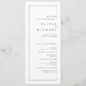 シックモダンタイポグラフィミニマ結婚リスト プログラム (正面)