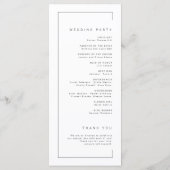 シックモダンタイポグラフィミニマ結婚リスト プログラム (裏面)