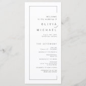 シックモダンタイポグラフィミニマ結婚リスト プログラム (正面)