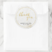 シックモダンタイポグラフィ結婚式の引き出物/ありがとう ラウンドシール (バッグ)