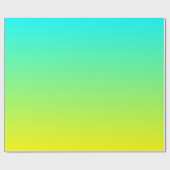 シックモダンターコイズイエローグリーングラデーション ラッピングペーパー (フラット)