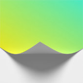 シックモダンターコイズイエローグリーングラデーション ラッピングペーパー (角)