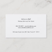 シックモダンターコイズフェイクゴールドフォイル美しいサロン 名刺 (裏面)