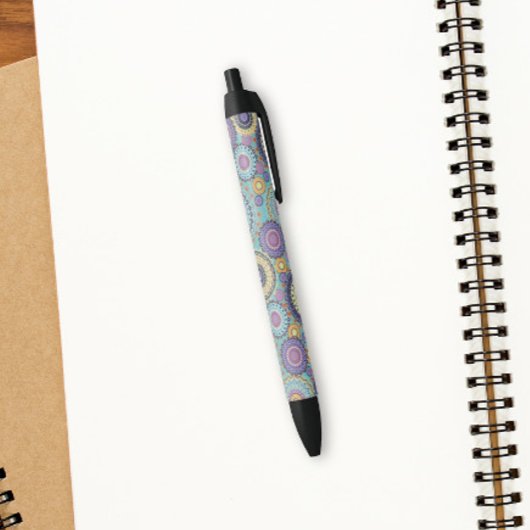 シックモダンターコイズ幾何パタスタイリッシューン 黒ボールペン