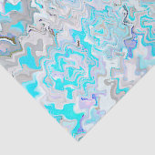 シックモダンターコイズ&ブルー抽象デザイン 薄葉紙 (詳細)