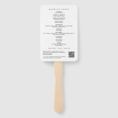 シックモダンダスティグリーンミニマル結婚式 プログラム ハンドファン (裏面)