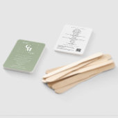 シックモダンダスティグリーンミニマル結婚式 プログラム ハンドファン (組立なし)