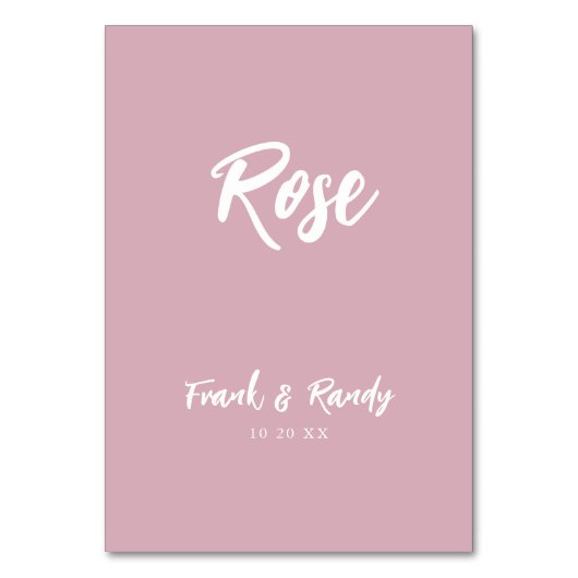 シックモダンダスティバラカスタムウェディングテーブル名 テーブルナンバー (裏面)