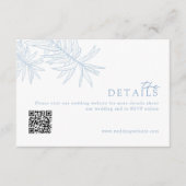 シックモダンダスティブルー結婚ズのWebサイト/詳細 エンクロージャーカード (正面)