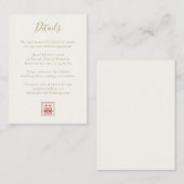 シックモダンダブルハピネスアイボリー金ゴールド結婚ズ エンクロージャーカード (正面/裏面)