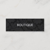 シックモダンダークレースファッションブティック スキニー名刺 (正面)