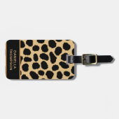 シックモダンチエタプリントパターンアドベンチャートラベル ラゲッジタグ (正面横)