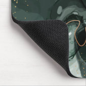 シックモダンティール(緑がかった色)グリーン金ゴールドアガート大理石 マウスパッド (コーナー)