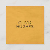 シックモダンテクスチャイエローコンサルタント スクエア名刺 (正面)