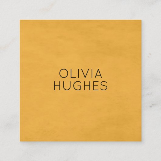 シックモダンテクスチャイエローコンサルタント スクエア名刺 (正面)