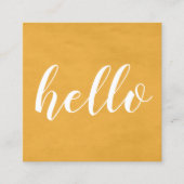 シックモダンテクスチャイエローネットワーキングコンサルタント スクエア名刺 (正面)