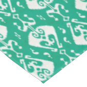 シックモダンテクスチャグリーンイカットの部族パターン テーブルクロス (アングル)