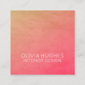 シックモダンテクスチャパステルインテリアデザイン スクエア名刺 (正面)
