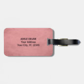 シックモダンテクスチャピンクラゲージタグ ラゲッジタグ (裏面横)