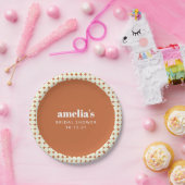 シックモダンテラコッタドットブライダルシャワーカスタム ペーパープレート (パーティー)