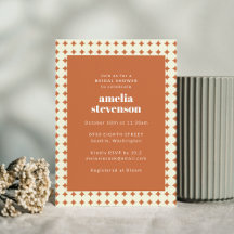 シックモダンテラコッタドットブライダルシャワー