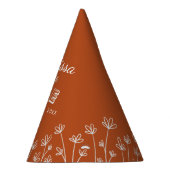 シックモダンテラコッタフラワーファースト誕生日 パーティーハット (右)