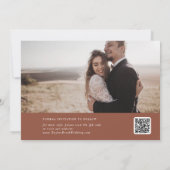 シックモダンテラコッタラストフォトコラージュ セーブザデート (裏面)