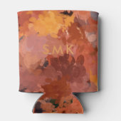 シックモダンテラコッタラストブラウンモノグラム 缶クーラー (裏面)