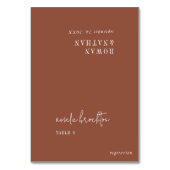 シックモダンテラコッタラストメニュー座席表 テーブルナンバー (正面)