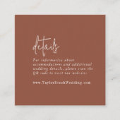 シックモダンテラコッタラストQRコード詳細 エンクロージャーカード (正面)