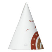 シックモダンテラコッタレインボホ誕生日 パーティーハット (左)